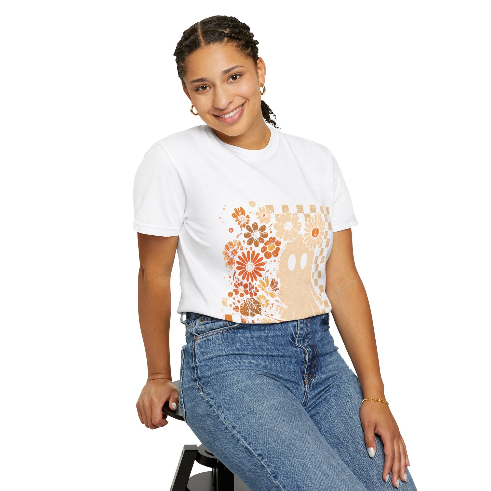 Whimsical Floral Ghost Unisex T-Shirt