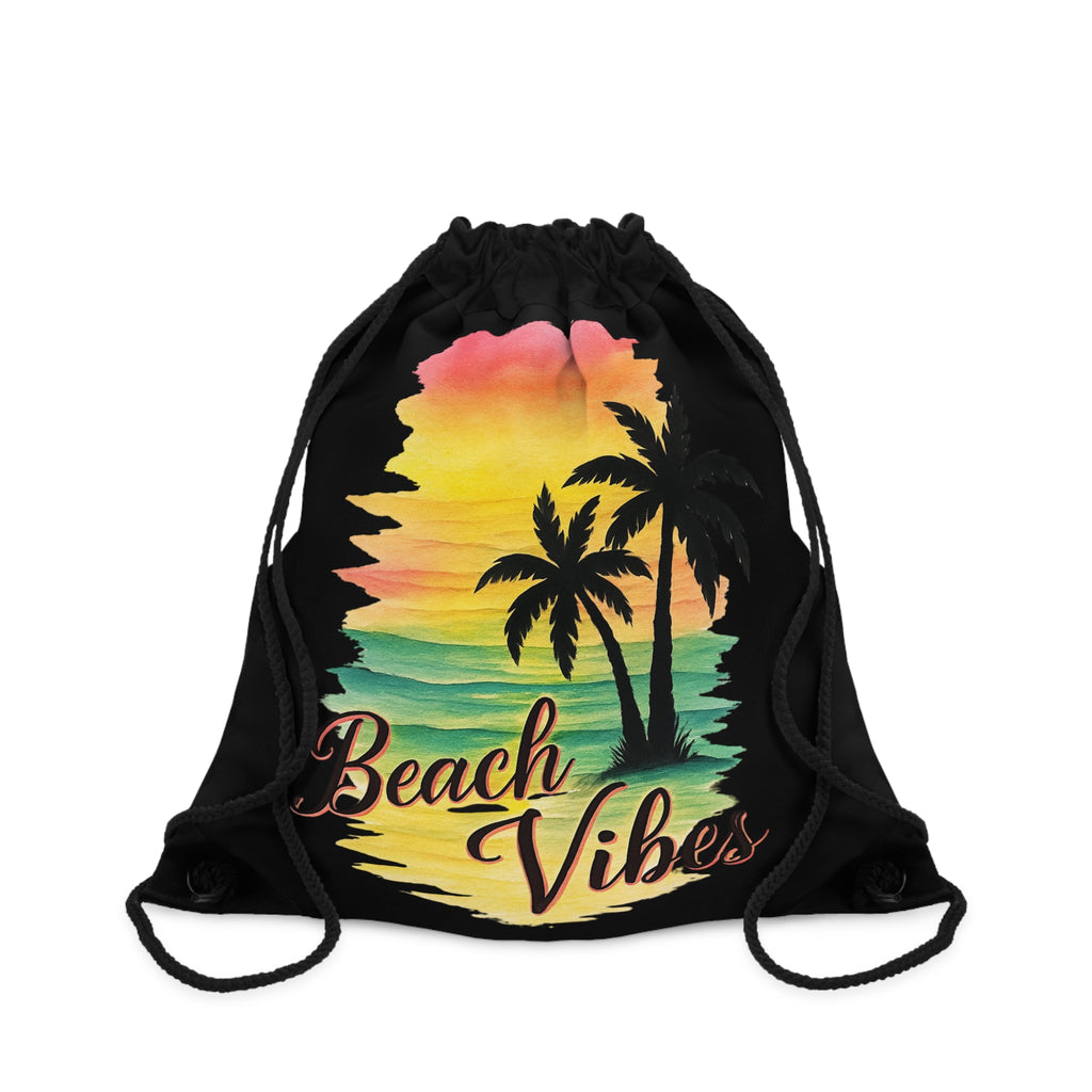 Beach Vibes Drawstring Bag