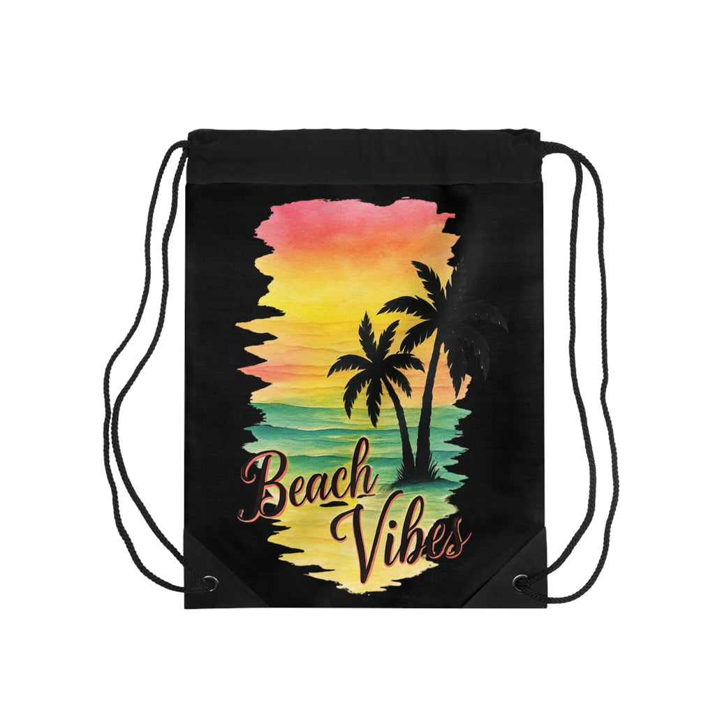 Beach Vibes Drawstring Bag