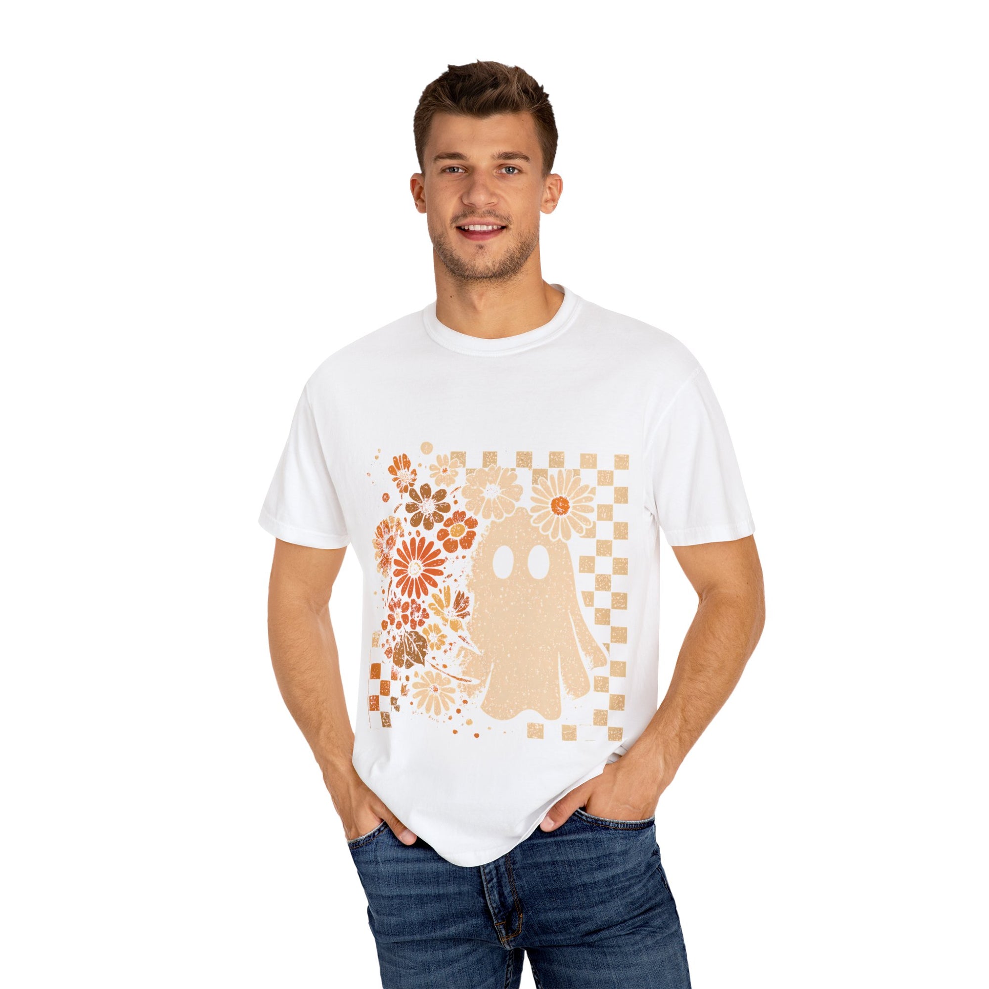 Whimsical Floral Ghost Unisex T-Shirt